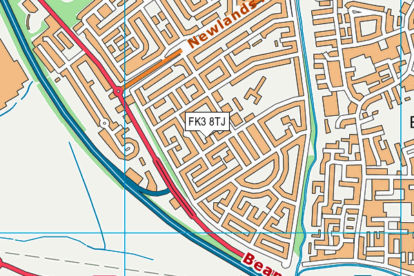 FK3 8TJ map - OS VectorMap District (Ordnance Survey) FK3 8TJ map - OS VectorMap District (Ordnance Survey)