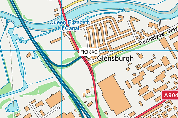 FK3 8XQ map - OS VectorMap District (Ordnance Survey)