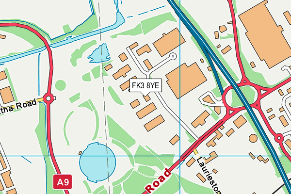 FK3 8YE map - OS VectorMap District (Ordnance Survey)