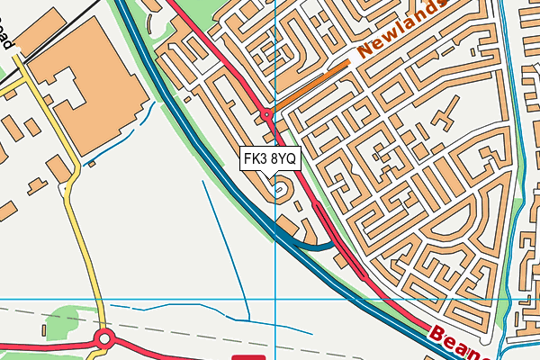 FK3 8YQ map - OS VectorMap District (Ordnance Survey) FK3 8YQ map - OS VectorMap District (Ordnance Survey)