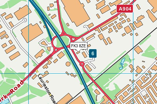 FK3 8ZE map - OS VectorMap District (Ordnance Survey)