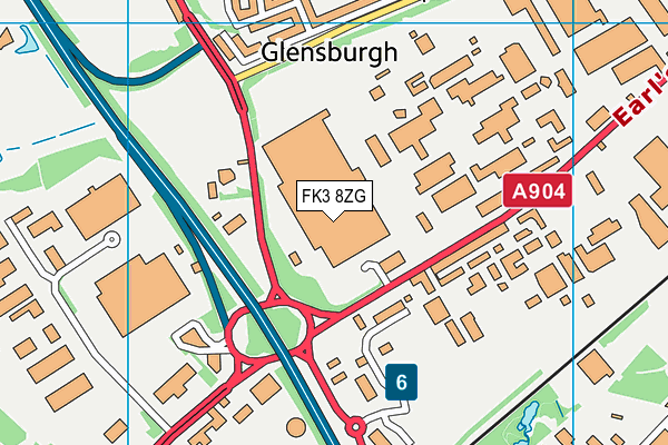 FK3 8ZG map - OS VectorMap District (Ordnance Survey)