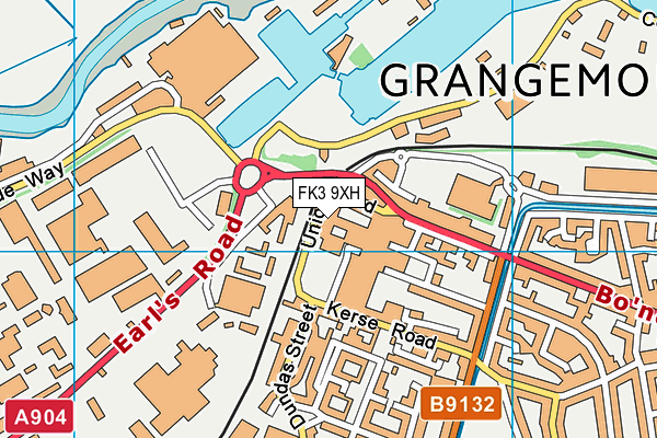 FK3 9XH map - OS VectorMap District (Ordnance Survey)
