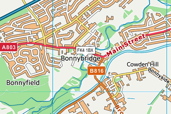 FK4 1BX map - OS VectorMap District (Ordnance Survey)