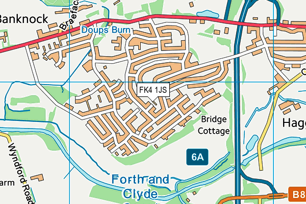 FK4 1JS map - OS VectorMap District (Ordnance Survey)