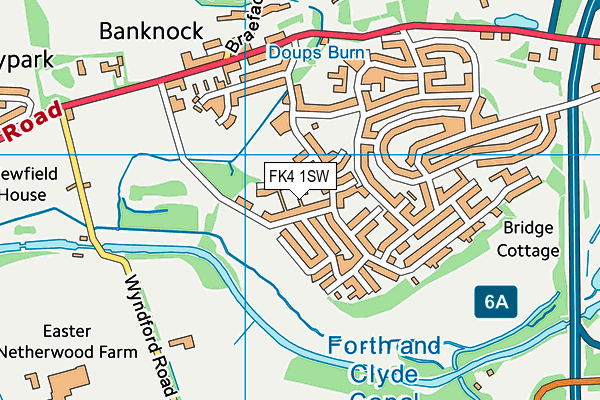 FK4 1SW map - OS VectorMap District (Ordnance Survey)