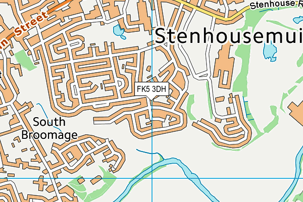 FK5 3DH map - OS VectorMap District (Ordnance Survey)