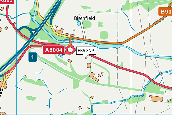 FK5 3NP map - OS VectorMap District (Ordnance Survey) FK5 3NP map - OS VectorMap District (Ordnance Survey)