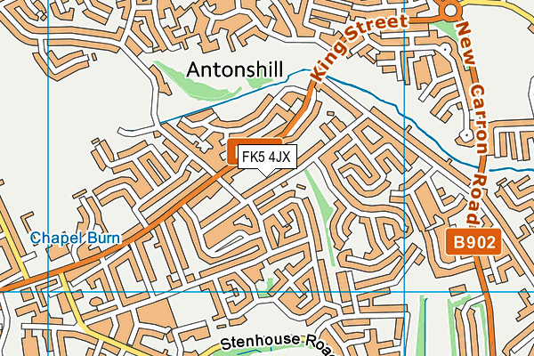FK5 4JX map - OS VectorMap District (Ordnance Survey)