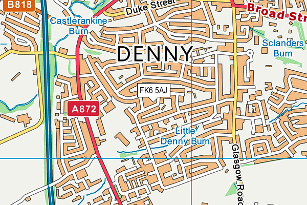 FK6 5AJ map - OS VectorMap District (Ordnance Survey) FK6 5AJ map - OS VectorMap District (Ordnance Survey)