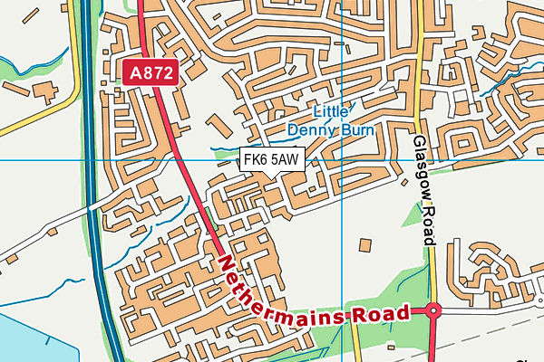 FK6 5AW map - OS VectorMap District (Ordnance Survey) FK6 5AW map - OS VectorMap District (Ordnance Survey)