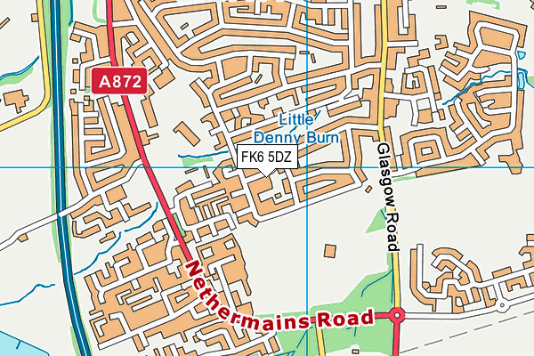 FK6 5DZ map - OS VectorMap District (Ordnance Survey) FK6 5DZ map - OS VectorMap District (Ordnance Survey)