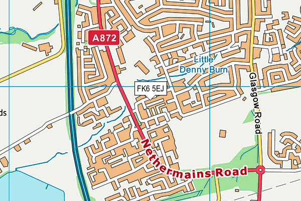 FK6 5EJ map - OS VectorMap District (Ordnance Survey) FK6 5EJ map - OS VectorMap District (Ordnance Survey)