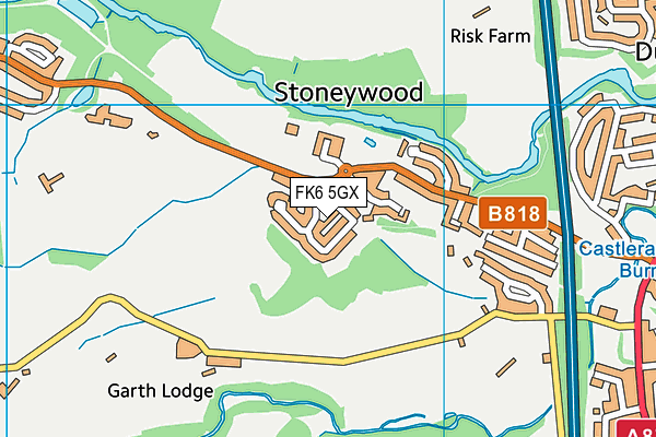 FK6 5GX map - OS VectorMap District (Ordnance Survey) FK6 5GX map - OS VectorMap District (Ordnance Survey)