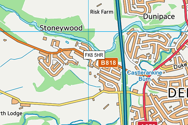 FK6 5HR map - OS VectorMap District (Ordnance Survey) FK6 5HR map - OS VectorMap District (Ordnance Survey)