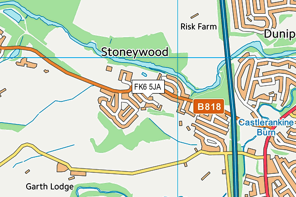 FK6 5JA map - OS VectorMap District (Ordnance Survey) FK6 5JA map - OS VectorMap District (Ordnance Survey)