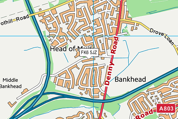 FK6 5JZ map - OS VectorMap District (Ordnance Survey)