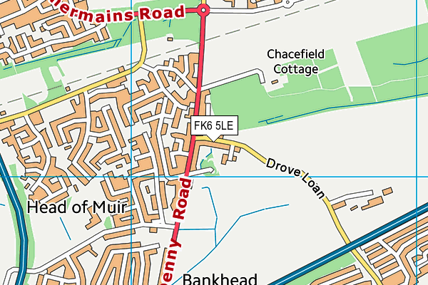 FK6 5LE map - OS VectorMap District (Ordnance Survey) FK6 5LE map - OS VectorMap District (Ordnance Survey)