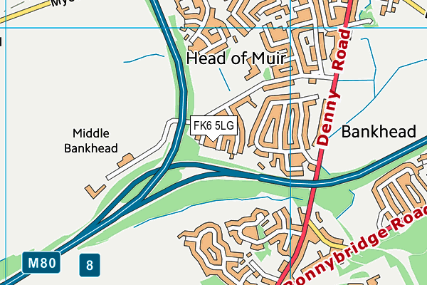 FK6 5LG map - OS VectorMap District (Ordnance Survey) FK6 5LG map - OS VectorMap District (Ordnance Survey)