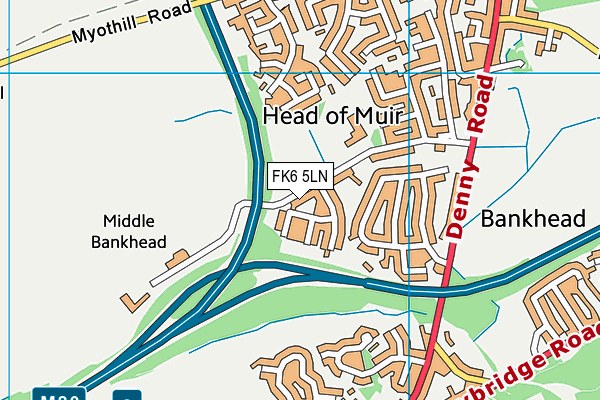 FK6 5LN map - OS VectorMap District (Ordnance Survey) FK6 5LN map - OS VectorMap District (Ordnance Survey)