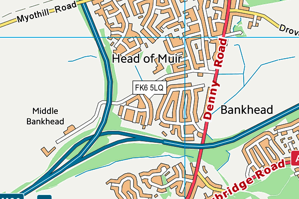 FK6 5LQ map - OS VectorMap District (Ordnance Survey) FK6 5LQ map - OS VectorMap District (Ordnance Survey)