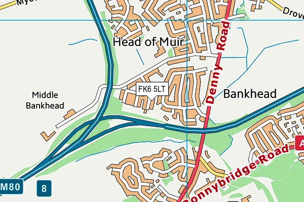 FK6 5LT map - OS VectorMap District (Ordnance Survey) FK6 5LT map - OS VectorMap District (Ordnance Survey)