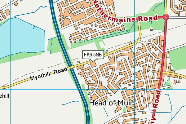 FK6 5NB map - OS VectorMap District (Ordnance Survey) FK6 5NB map - OS VectorMap District (Ordnance Survey)