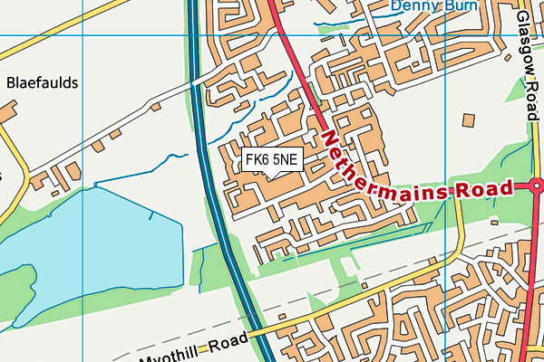 FK6 5NE map - OS VectorMap District (Ordnance Survey) FK6 5NE map - OS VectorMap District (Ordnance Survey)