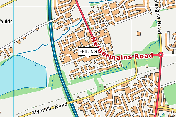 FK6 5NG map - OS VectorMap District (Ordnance Survey) FK6 5NG map - OS VectorMap District (Ordnance Survey)