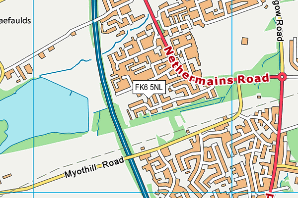 FK6 5NL map - OS VectorMap District (Ordnance Survey) FK6 5NL map - OS VectorMap District (Ordnance Survey)