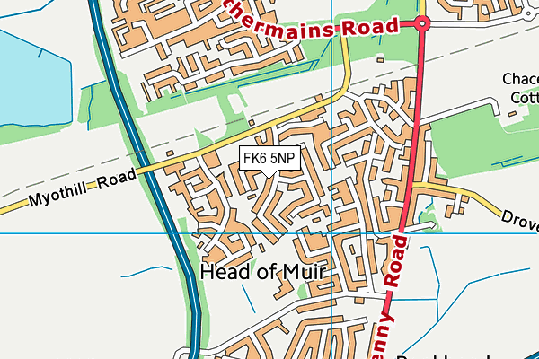 FK6 5NP map - OS VectorMap District (Ordnance Survey) FK6 5NP map - OS VectorMap District (Ordnance Survey)