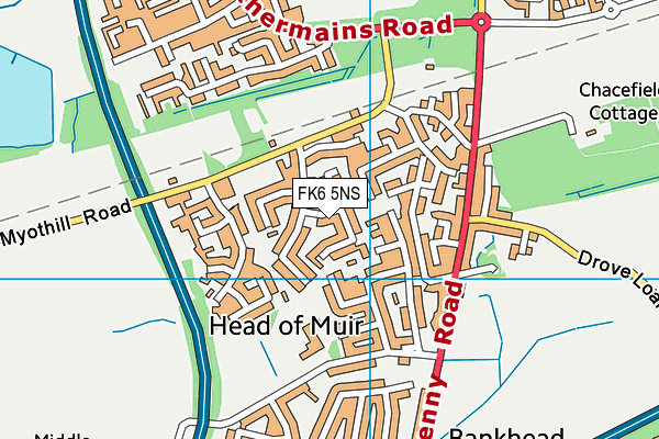 FK6 5NS map - OS VectorMap District (Ordnance Survey) FK6 5NS map - OS VectorMap District (Ordnance Survey)