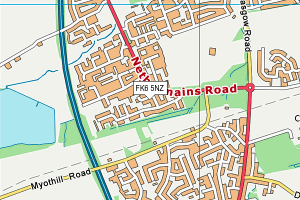 FK6 5NZ map - OS VectorMap District (Ordnance Survey) FK6 5NZ map - OS VectorMap District (Ordnance Survey)