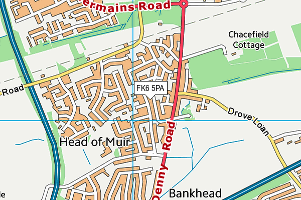 FK6 5PA map - OS VectorMap District (Ordnance Survey) FK6 5PA map - OS VectorMap District (Ordnance Survey)