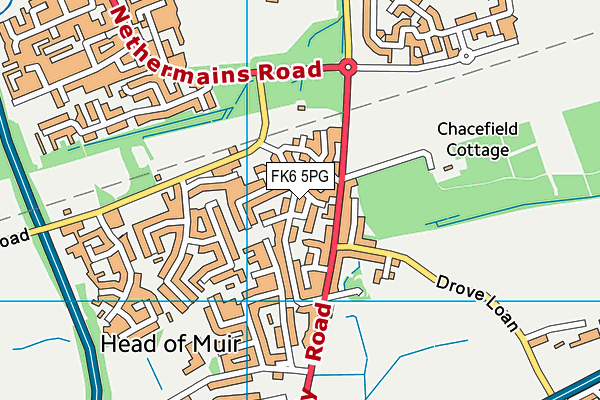FK6 5PG map - OS VectorMap District (Ordnance Survey) FK6 5PG map - OS VectorMap District (Ordnance Survey)