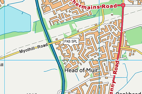 FK6 5PL map - OS VectorMap District (Ordnance Survey) FK6 5PL map - OS VectorMap District (Ordnance Survey)