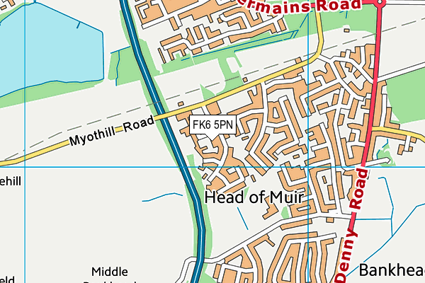 FK6 5PN map - OS VectorMap District (Ordnance Survey) FK6 5PN map - OS VectorMap District (Ordnance Survey)