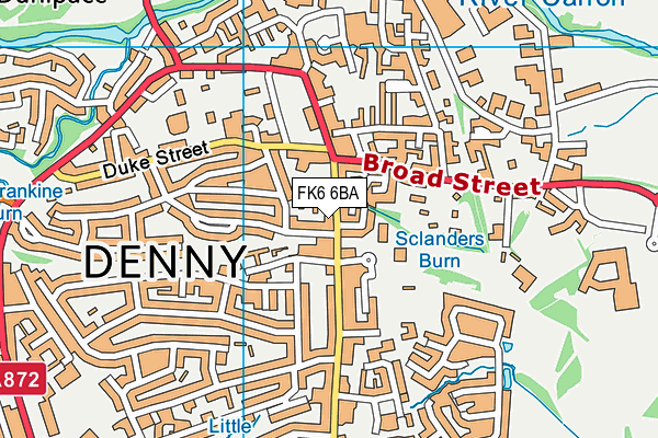 FK6 6BA map - OS VectorMap District (Ordnance Survey) FK6 6BA map - OS VectorMap District (Ordnance Survey)
