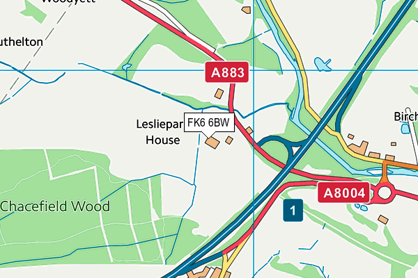 FK6 6BW map - OS VectorMap District (Ordnance Survey) FK6 6BW map - OS VectorMap District (Ordnance Survey)