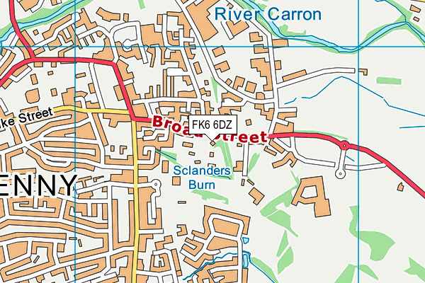 FK6 6DZ map - OS VectorMap District (Ordnance Survey) FK6 6DZ map - OS VectorMap District (Ordnance Survey)