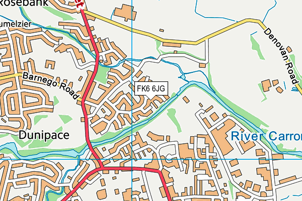 FK6 6JG map - OS VectorMap District (Ordnance Survey) FK6 6JG map - OS VectorMap District (Ordnance Survey)