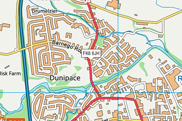 FK6 6JH map - OS VectorMap District (Ordnance Survey) FK6 6JH map - OS VectorMap District (Ordnance Survey)