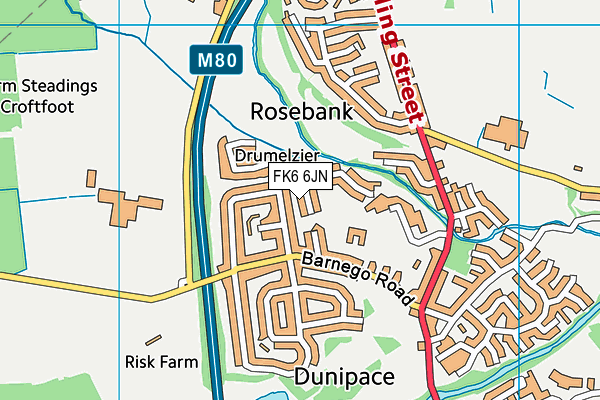 FK6 6JN map - OS VectorMap District (Ordnance Survey) FK6 6JN map - OS VectorMap District (Ordnance Survey)