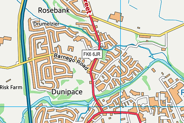 FK6 6JR map - OS VectorMap District (Ordnance Survey) FK6 6JR map - OS VectorMap District (Ordnance Survey)