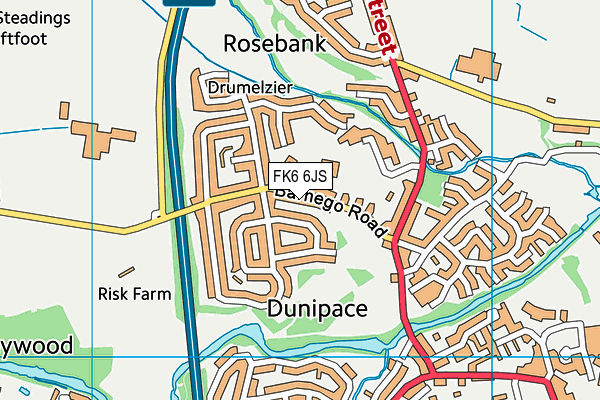 FK6 6JS map - OS VectorMap District (Ordnance Survey) FK6 6JS map - OS VectorMap District (Ordnance Survey)