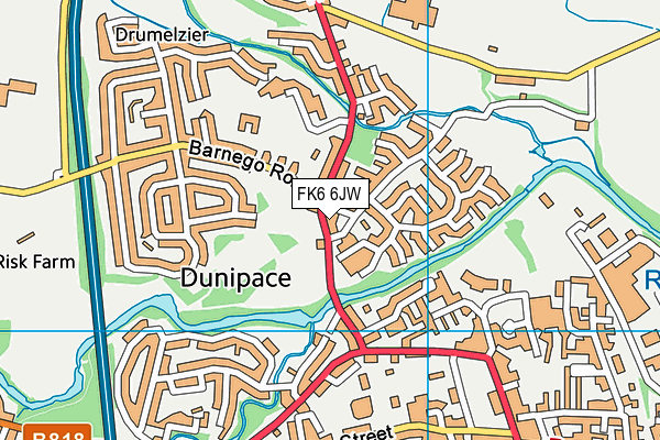 FK6 6JW map - OS VectorMap District (Ordnance Survey) FK6 6JW map - OS VectorMap District (Ordnance Survey)
