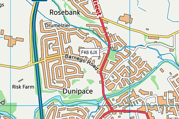 FK6 6JX map - OS VectorMap District (Ordnance Survey) FK6 6JX map - OS VectorMap District (Ordnance Survey)