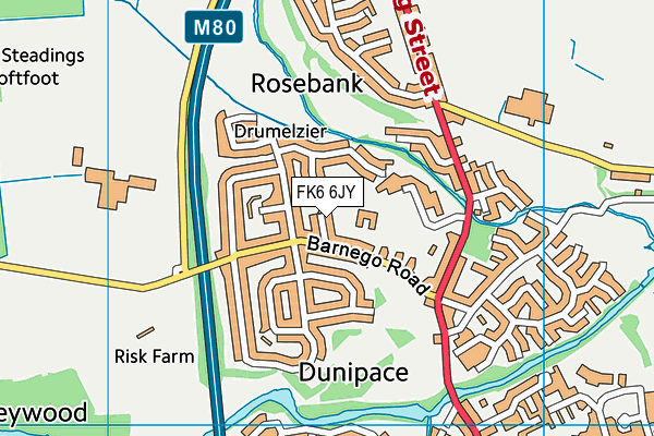 FK6 6JY map - OS VectorMap District (Ordnance Survey) FK6 6JY map - OS VectorMap District (Ordnance Survey)
