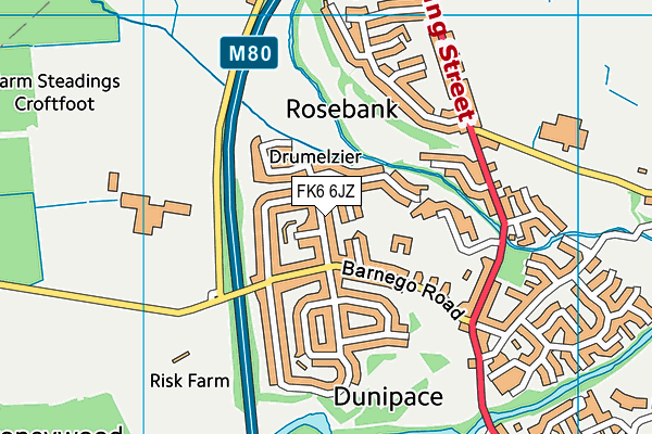FK6 6JZ map - OS VectorMap District (Ordnance Survey) FK6 6JZ map - OS VectorMap District (Ordnance Survey)