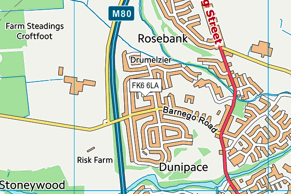 FK6 6LA map - OS VectorMap District (Ordnance Survey) FK6 6LA map - OS VectorMap District (Ordnance Survey)